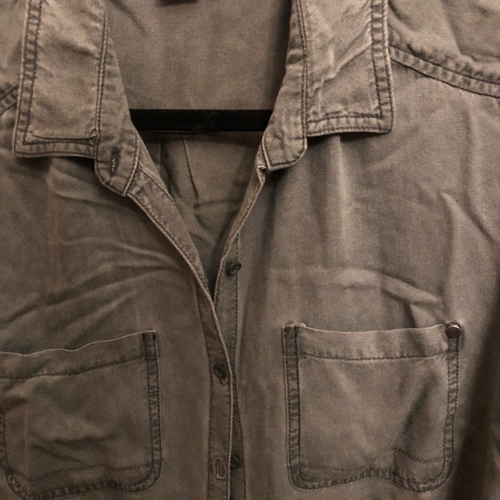 Cozy grey button up - Picture 2 of 2